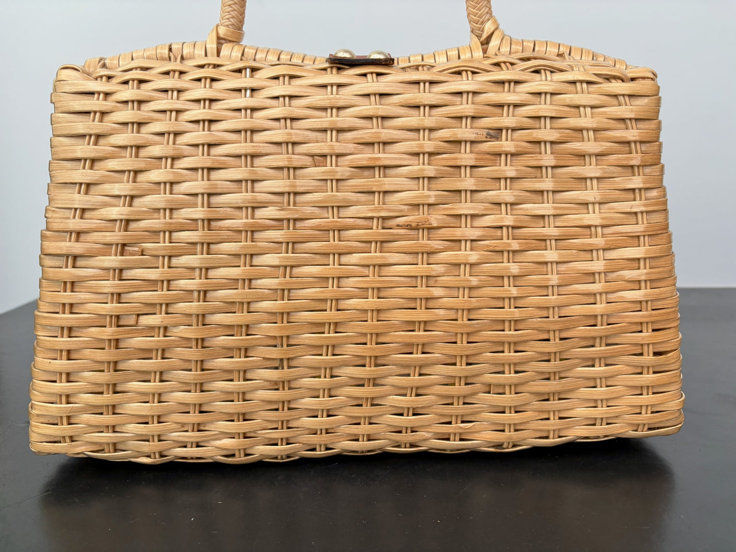 1960s Hong Kong Woven Plastic Handbag