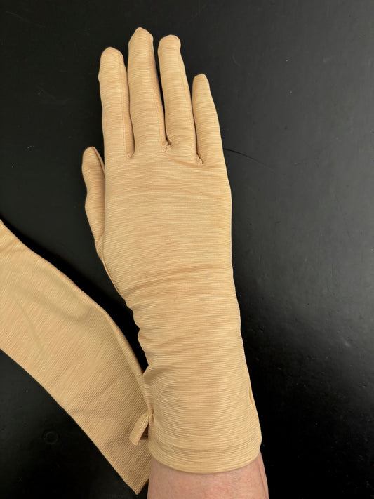 Deadstock 1950s Becopa Gold Evening Gloves | Size 6 1/2