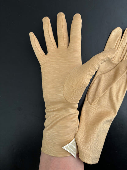 Deadstock 1950s Becopa Gold Evening Gloves | Size 6 1/2