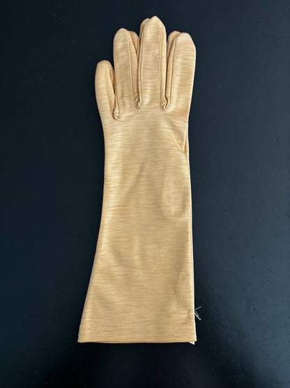 Deadstock 1950s Becopa Gold Evening Gloves | Size 6 1/2