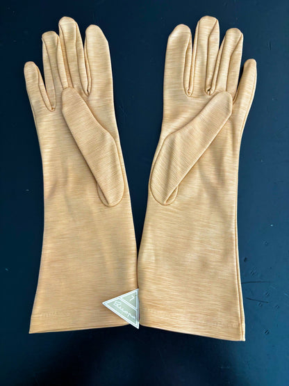 Deadstock 1950s Becopa Gold Evening Gloves | Size 6 1/2