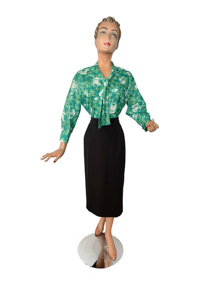 1960s Pussy Bow Blouse | XXL