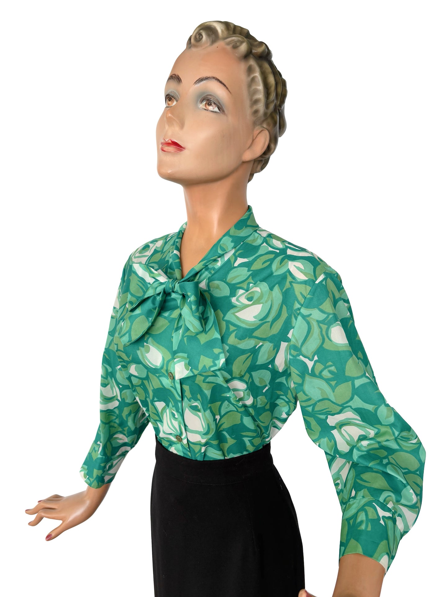 1960s Pussy Bow Blouse | XXL