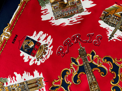 Vintage Lahmy Paris Souvenir Scarf