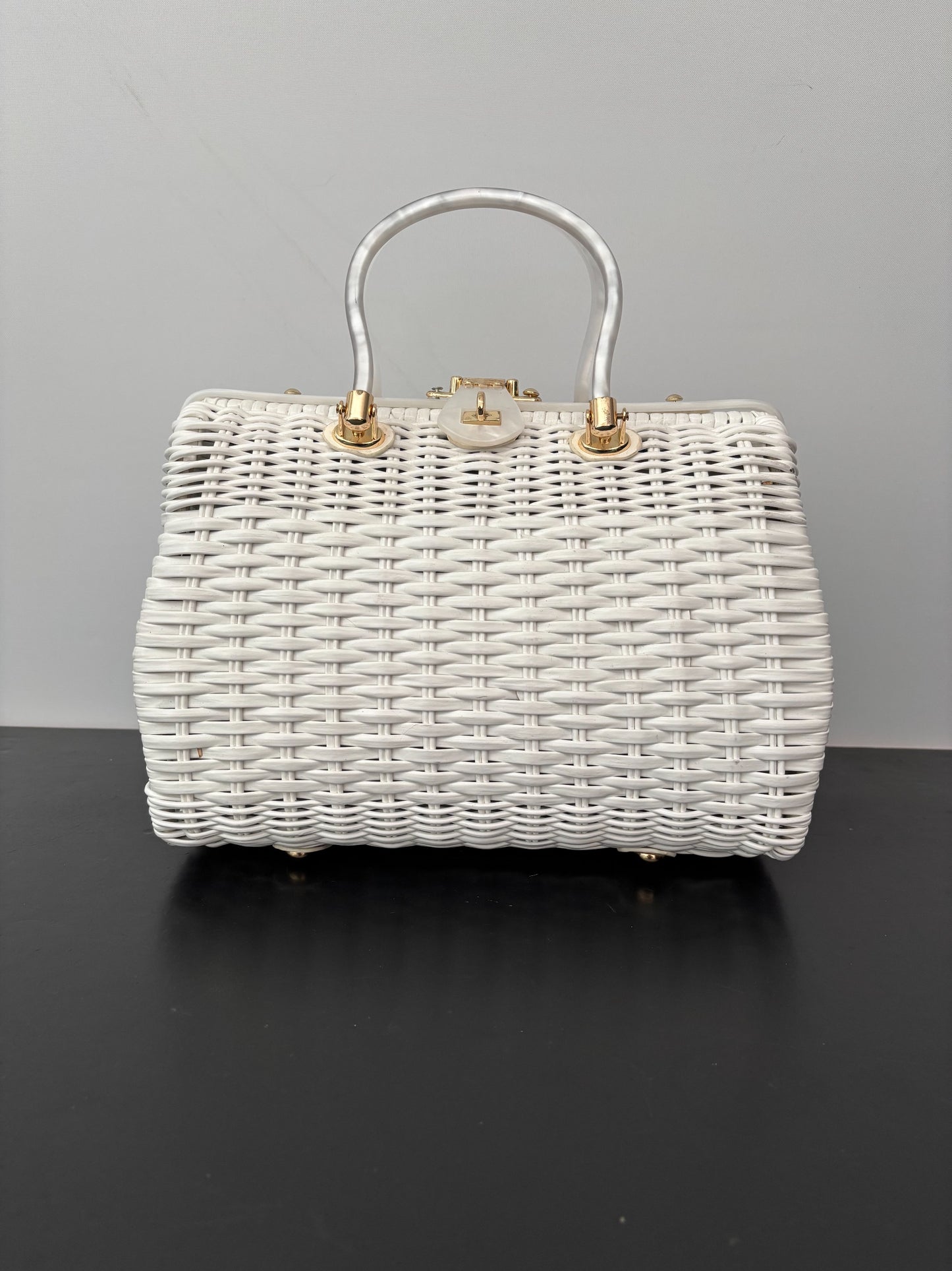 Hell Bunny Honey Ryder Rattan Handbag