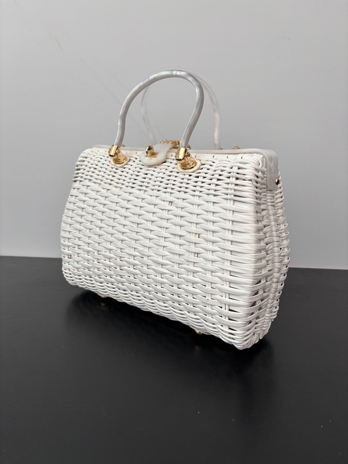 Hell Bunny Honey Ryder Rattan Handbag