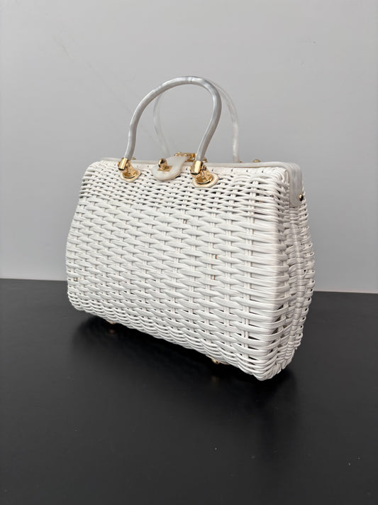 Hell Bunny Honey Ryder Rattan Handbag