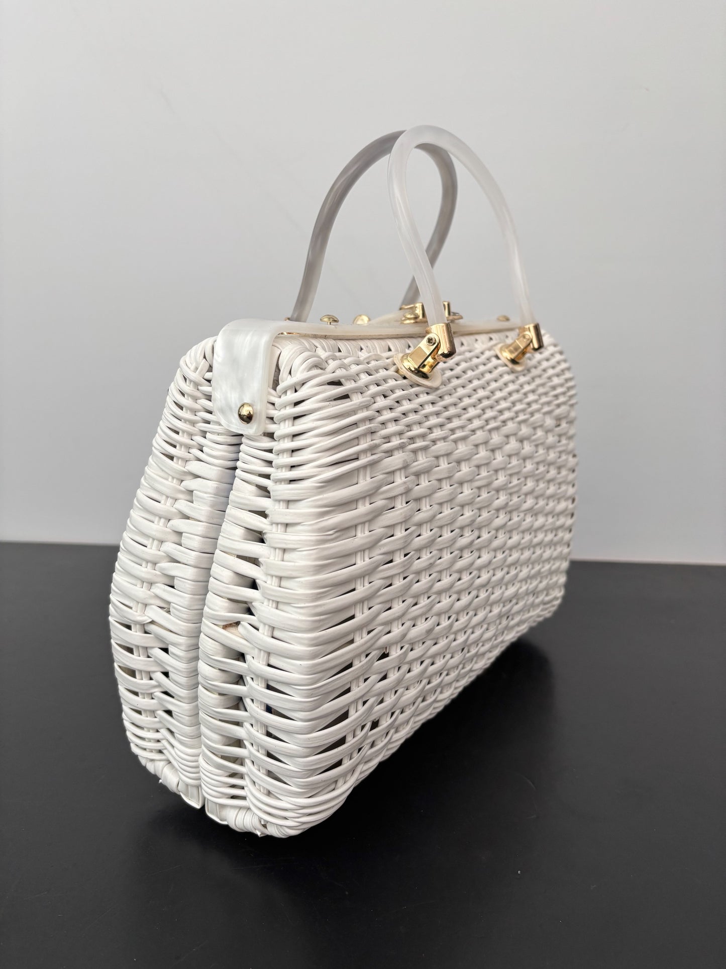 Hell Bunny Honey Ryder Rattan Handbag