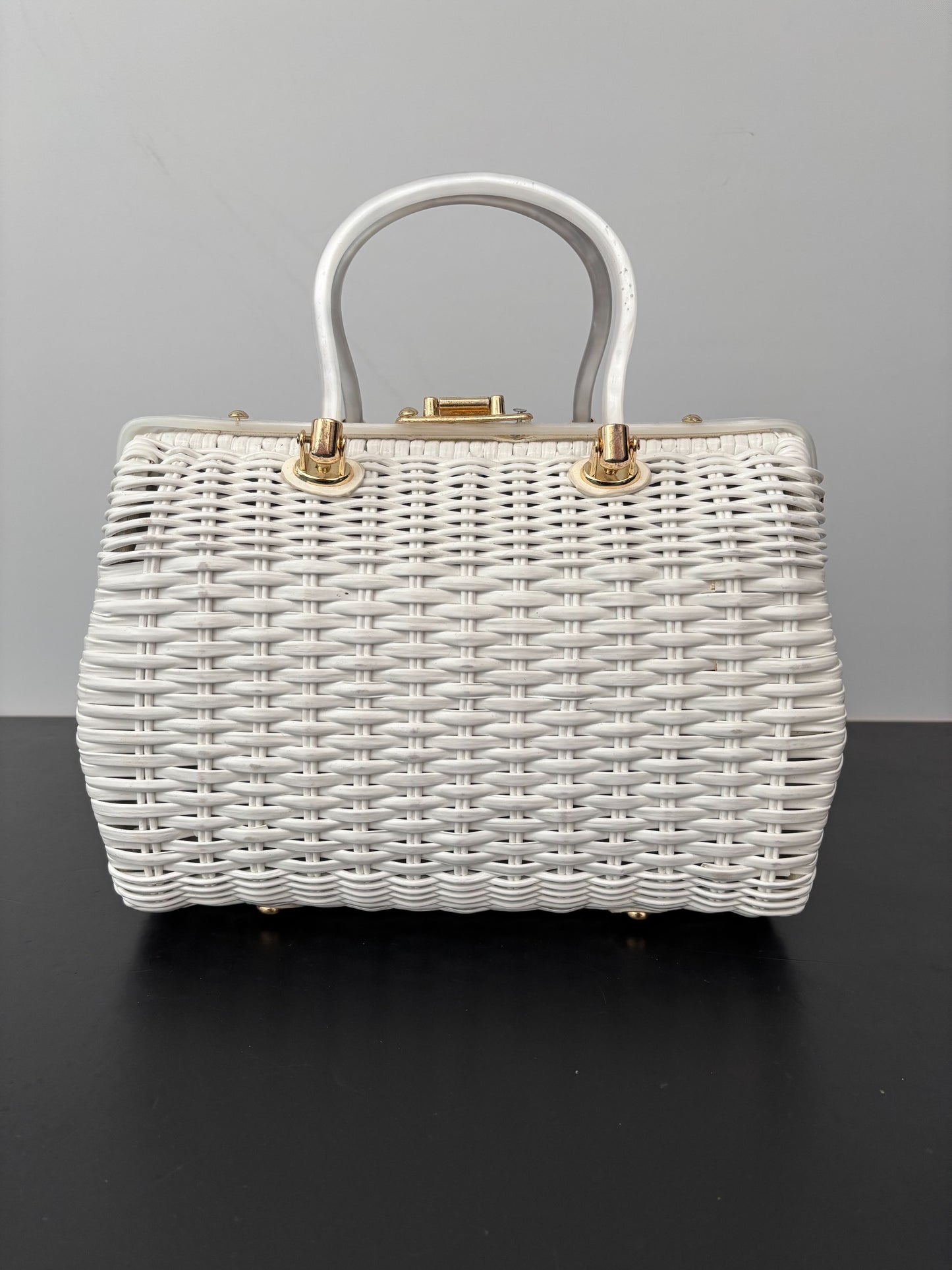 Hell Bunny Honey Ryder Rattan Handbag