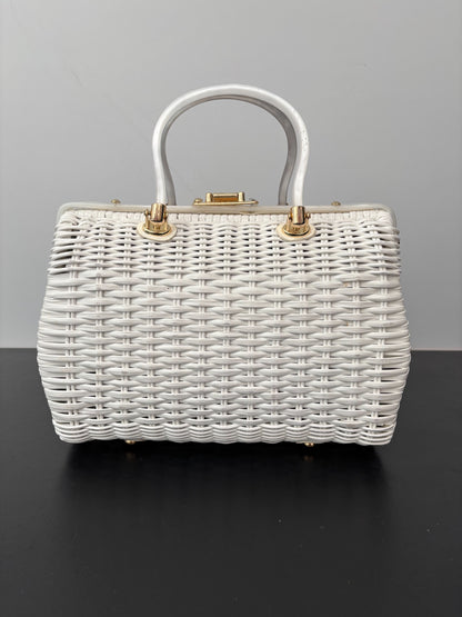 Hell Bunny Honey Ryder Rattan Handbag