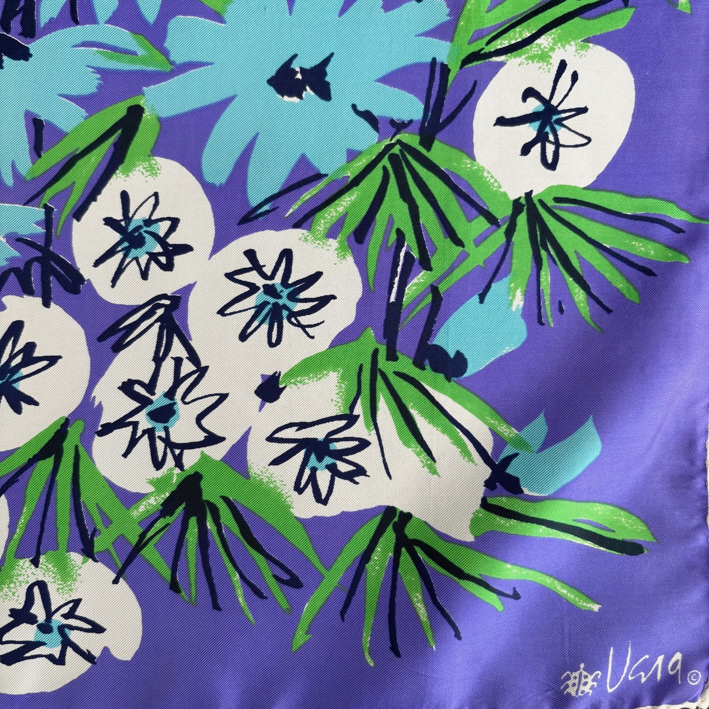 1960s Vera Neumann Floral Shawl