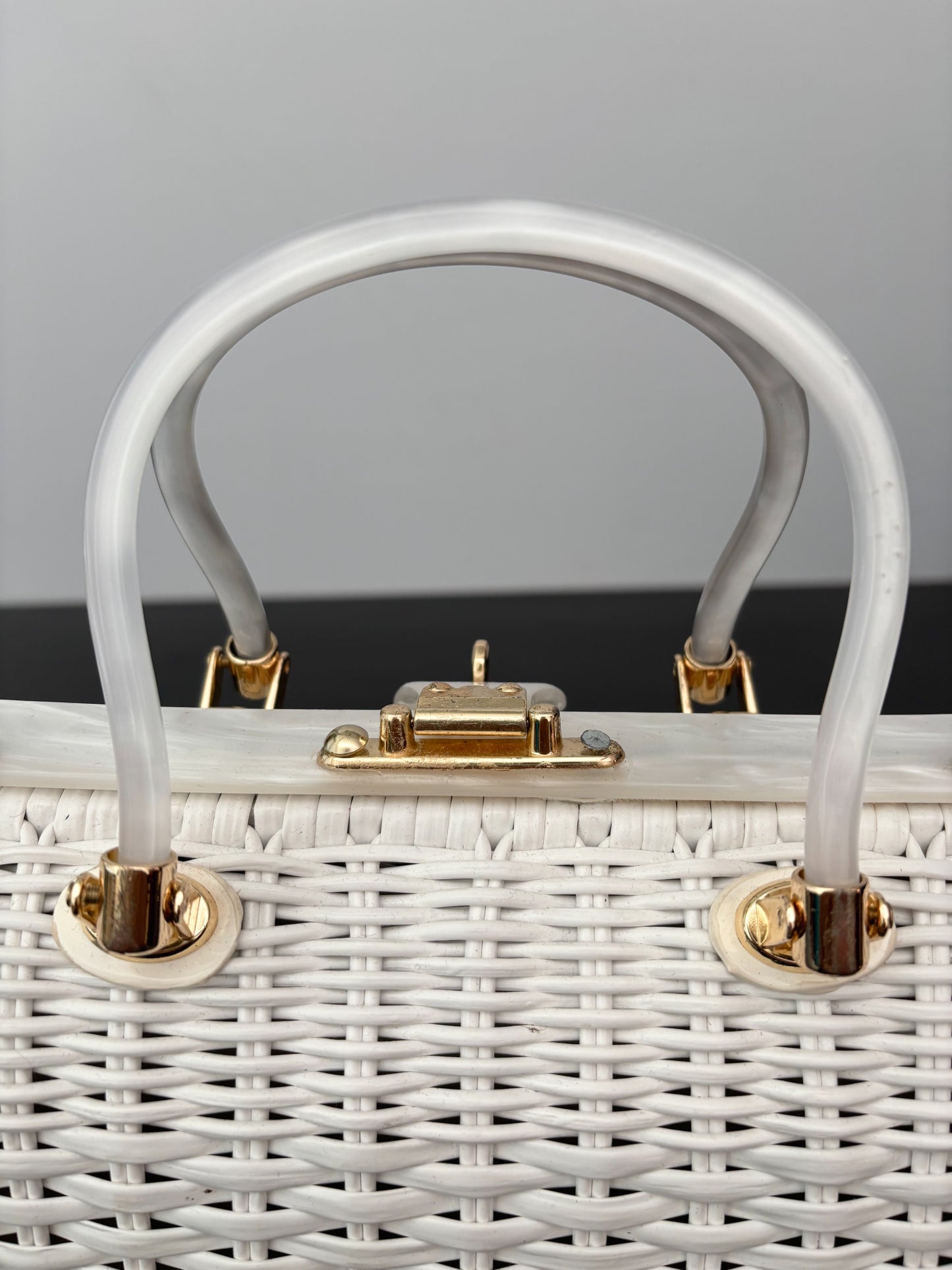 Hell Bunny Honey Ryder Rattan Handbag
