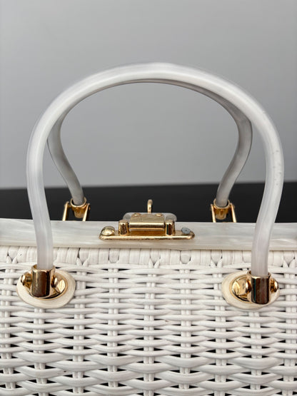 Hell Bunny Honey Ryder Rattan Handbag