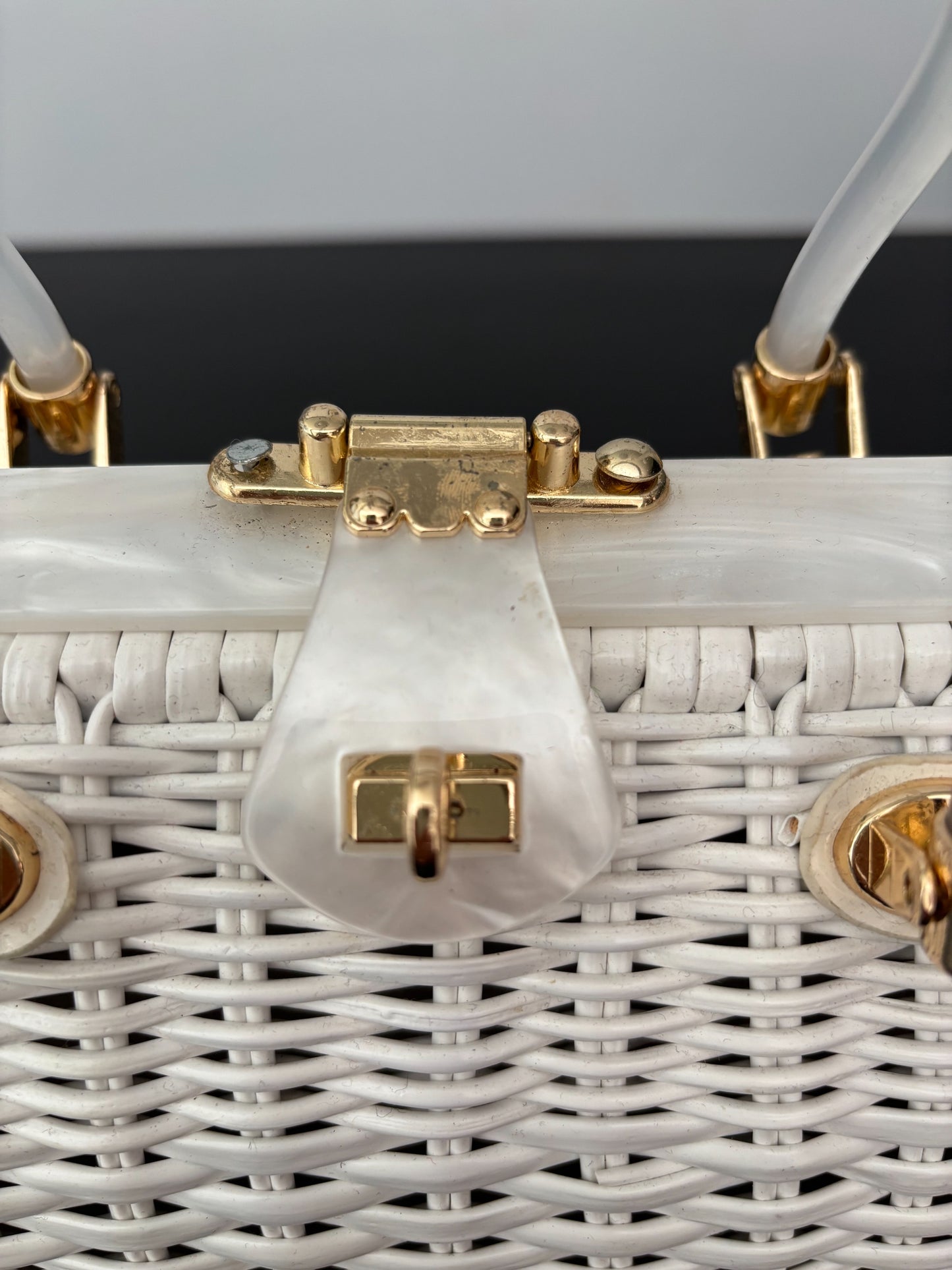 Hell Bunny Honey Ryder Rattan Handbag