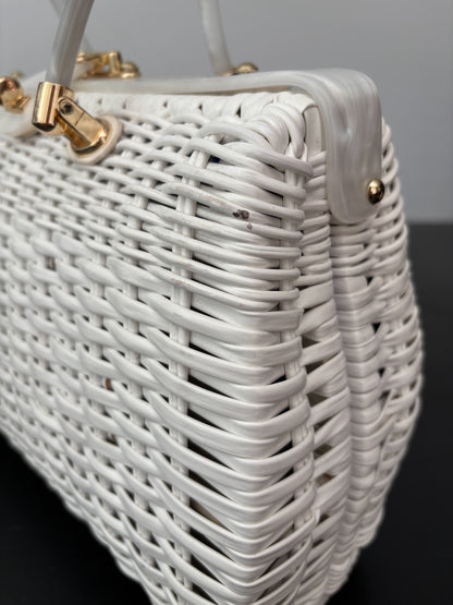 Hell Bunny Honey Ryder Rattan Handbag
