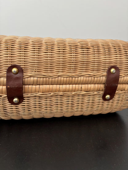 1950s/60s Hong Kong Rattan Handbag
