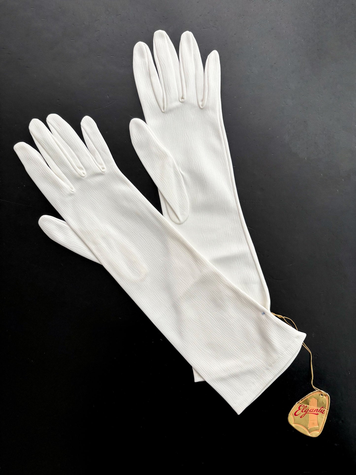 Deadstock 1950s Elganta Structured Evening Gloves | Size 8