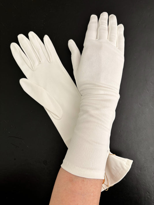 Deadstock 1950s Elganta Structured Evening Gloves | Size 8
