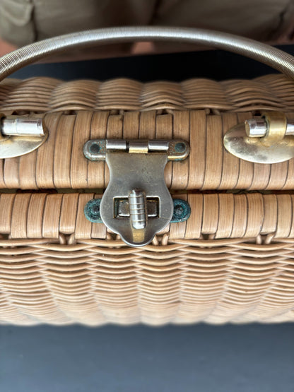 1950s/60s Hong Kong Rattan Handbag