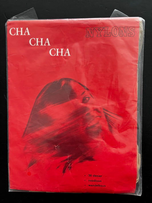 Vintage Seamless Nylon Stockings Size 10 Cha Cha Cha