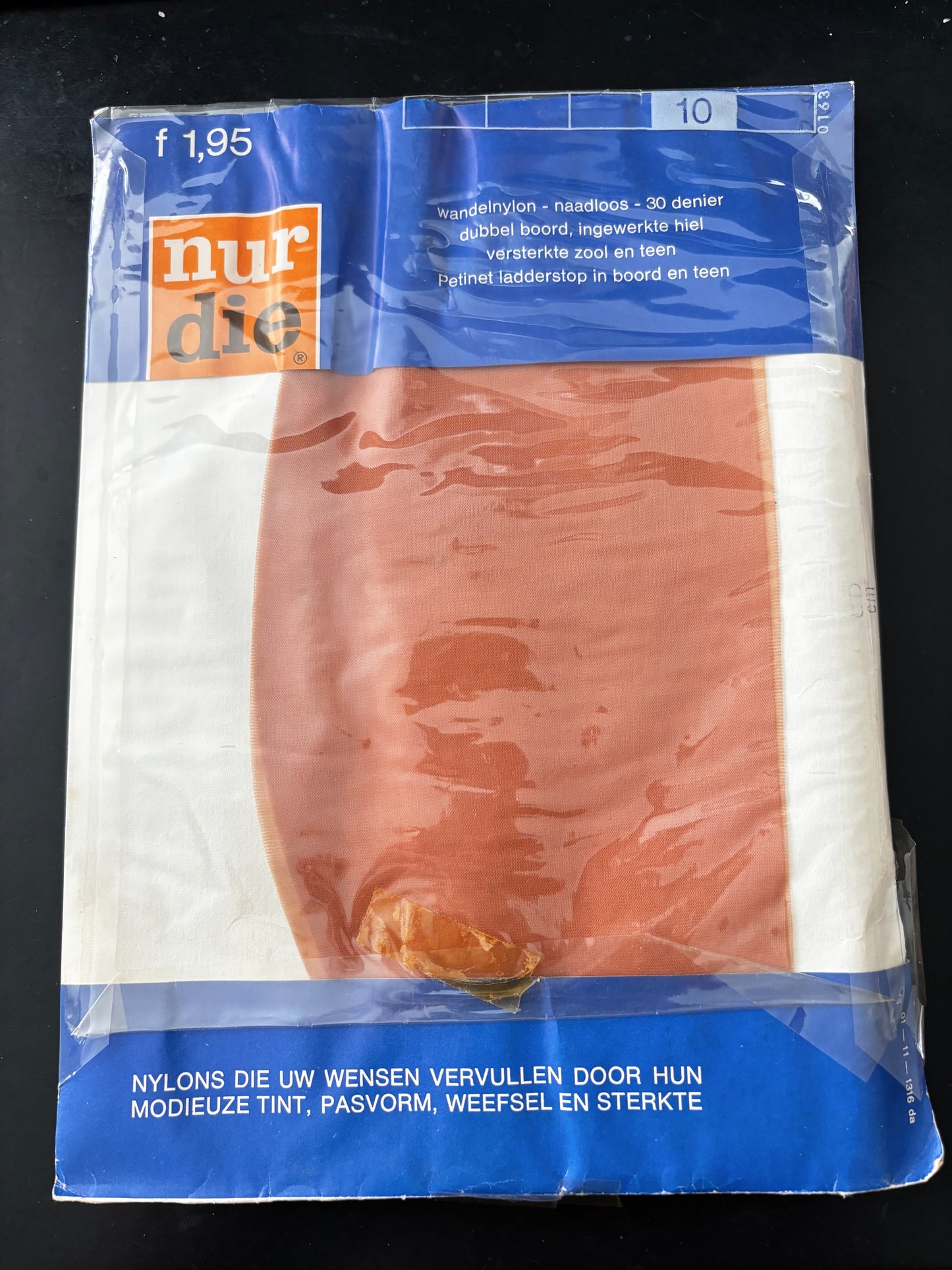 Vintage Seamless Nylon Stockings Size 10 Nur Die