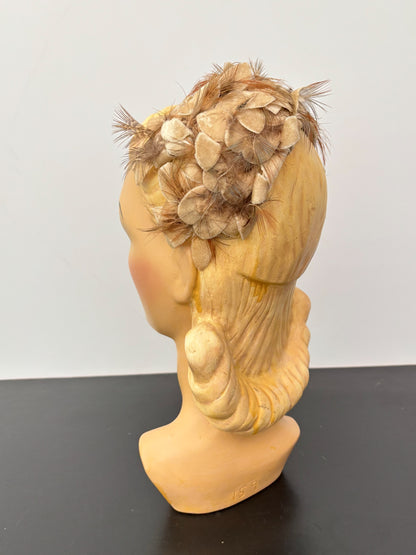 1940s/50s Christine Originals Feather Half Hat