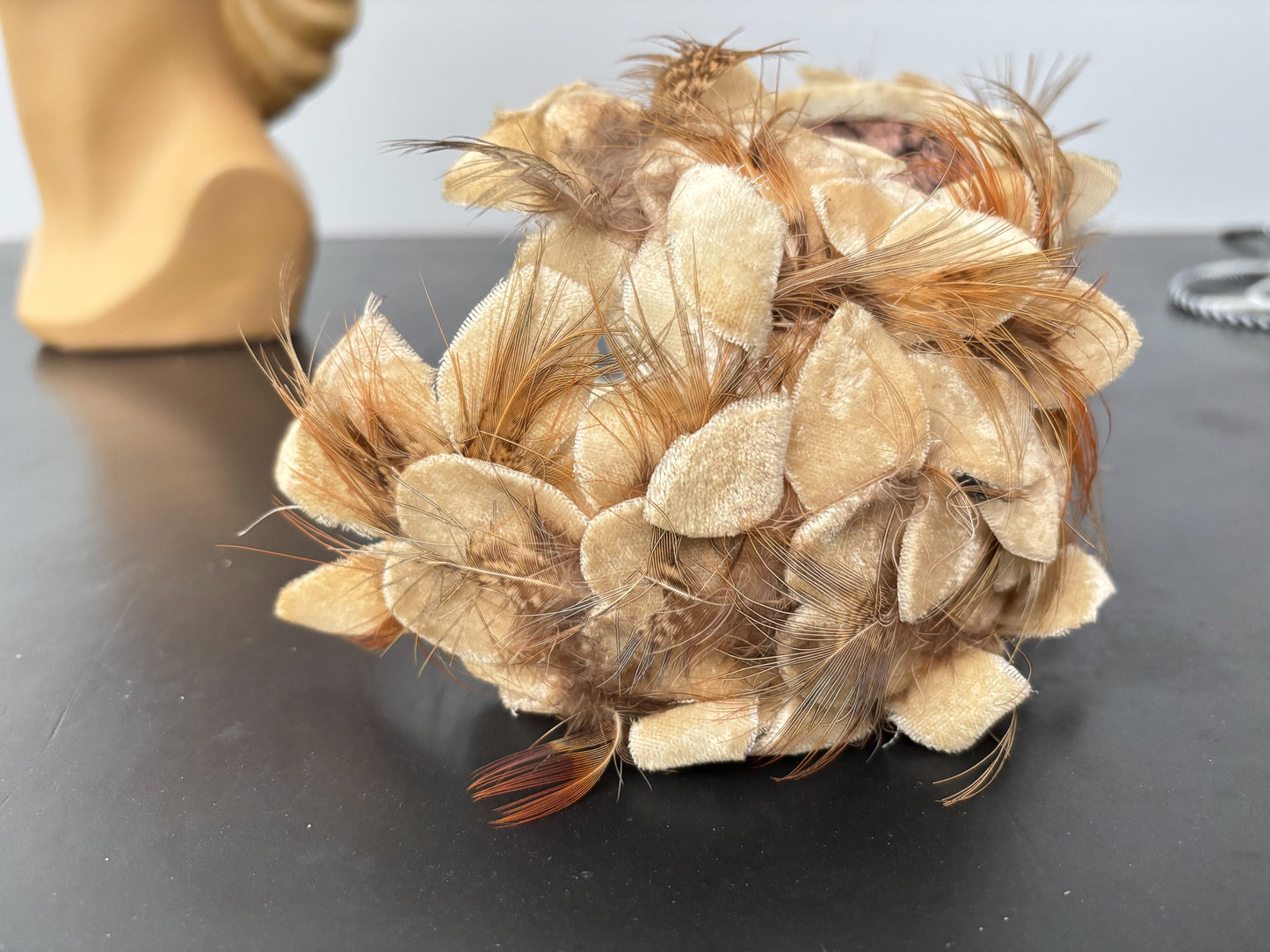 1940s/50s Christine Originals Feather Half Hat