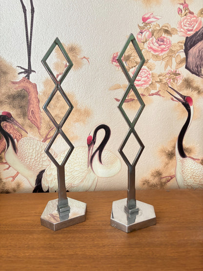 Pair of 1930s Art Deco Chrome Hat Stands