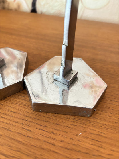 Pair of 1930s Art Deco Chrome Hat Stands