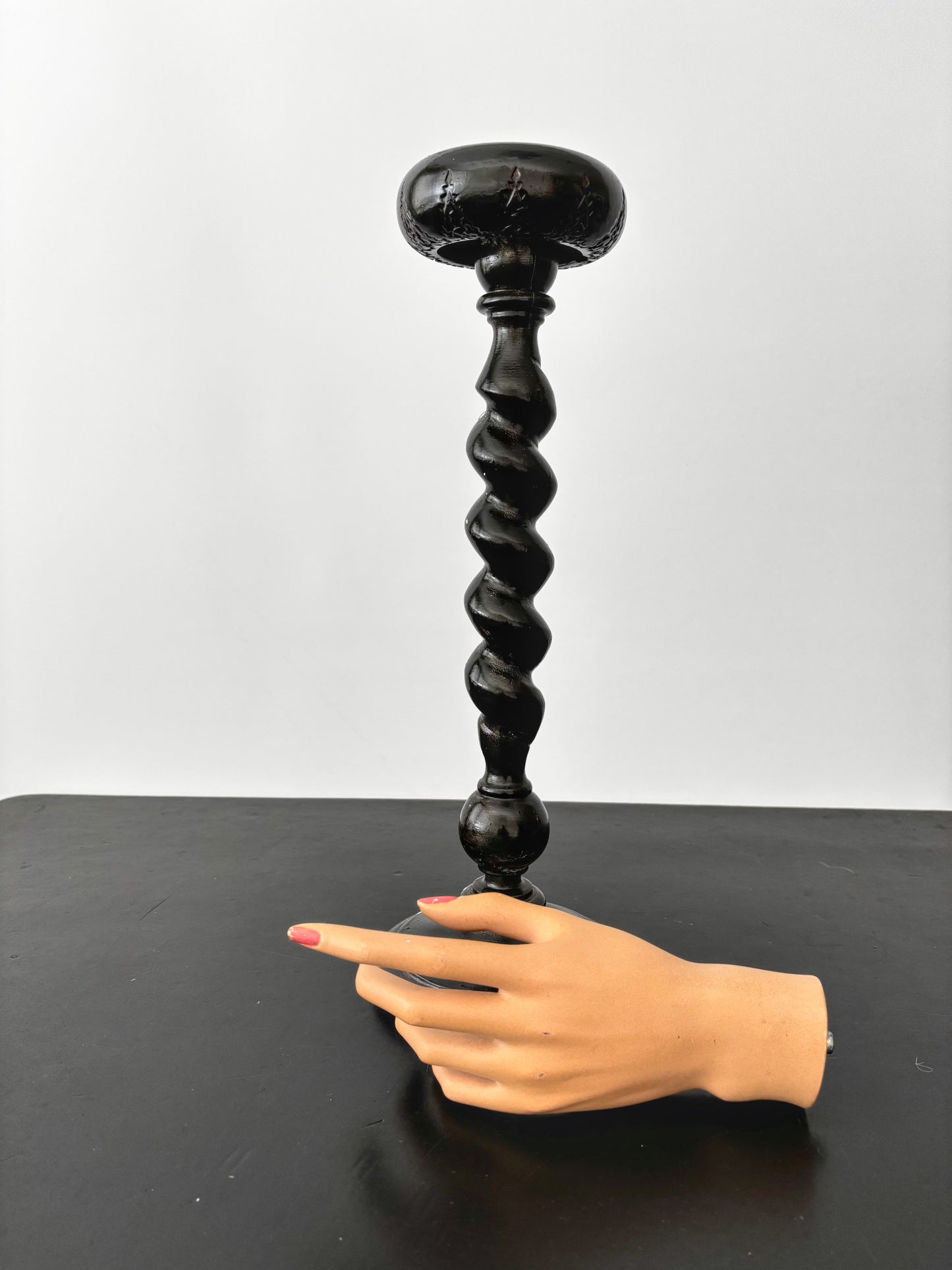 Antique Hat Stand With Turned Column, 40.5 cm / 16"