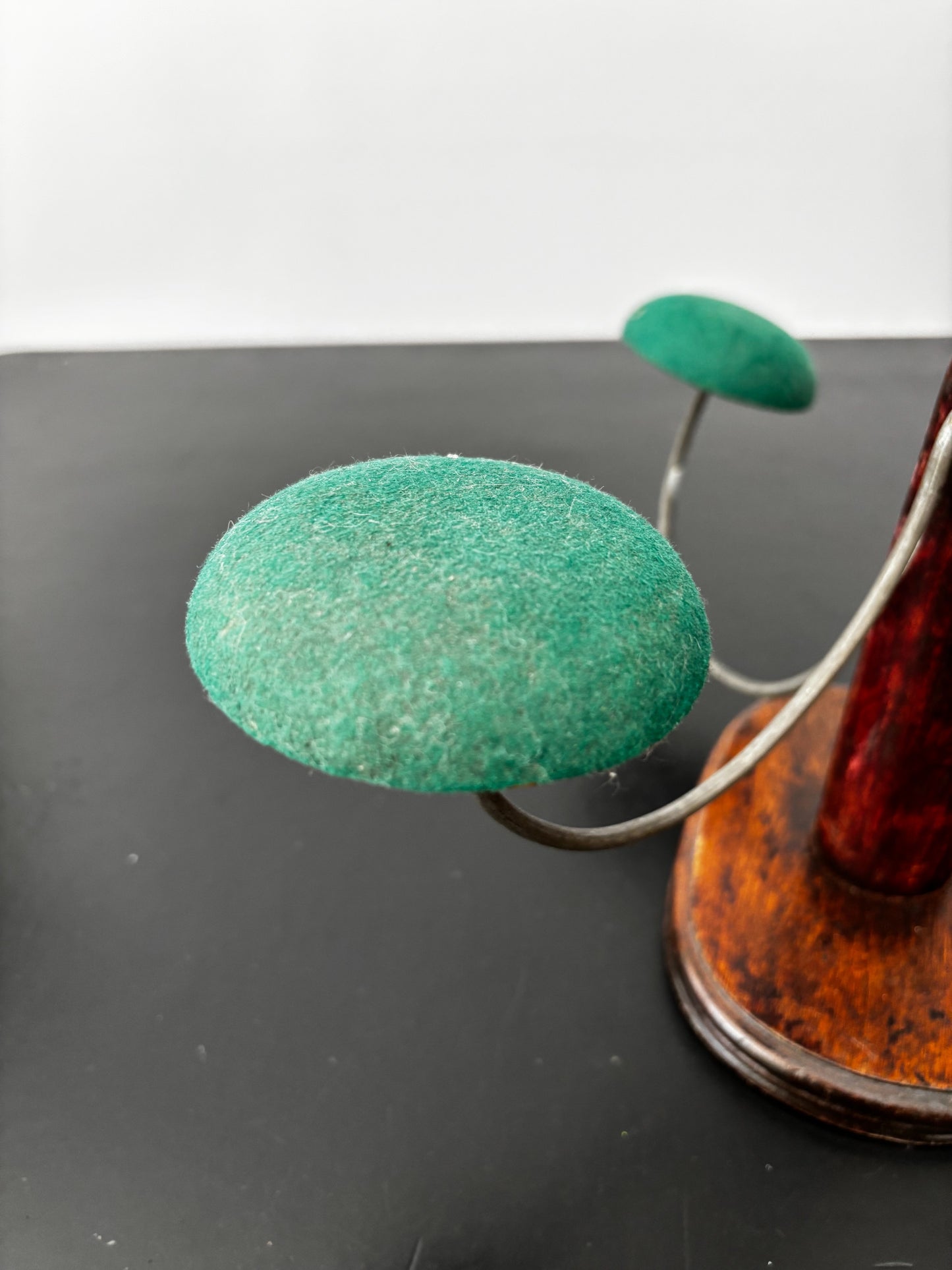 Art Deco Multi-Arm Hat Stand With Green Felt Pads, 1920s–1930s