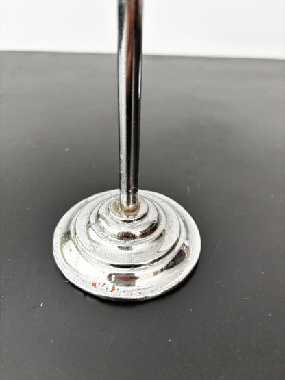Pair of Art Deco Chrome Display Stands, Adjustable 35–45 cm / 13.75–17.75"
