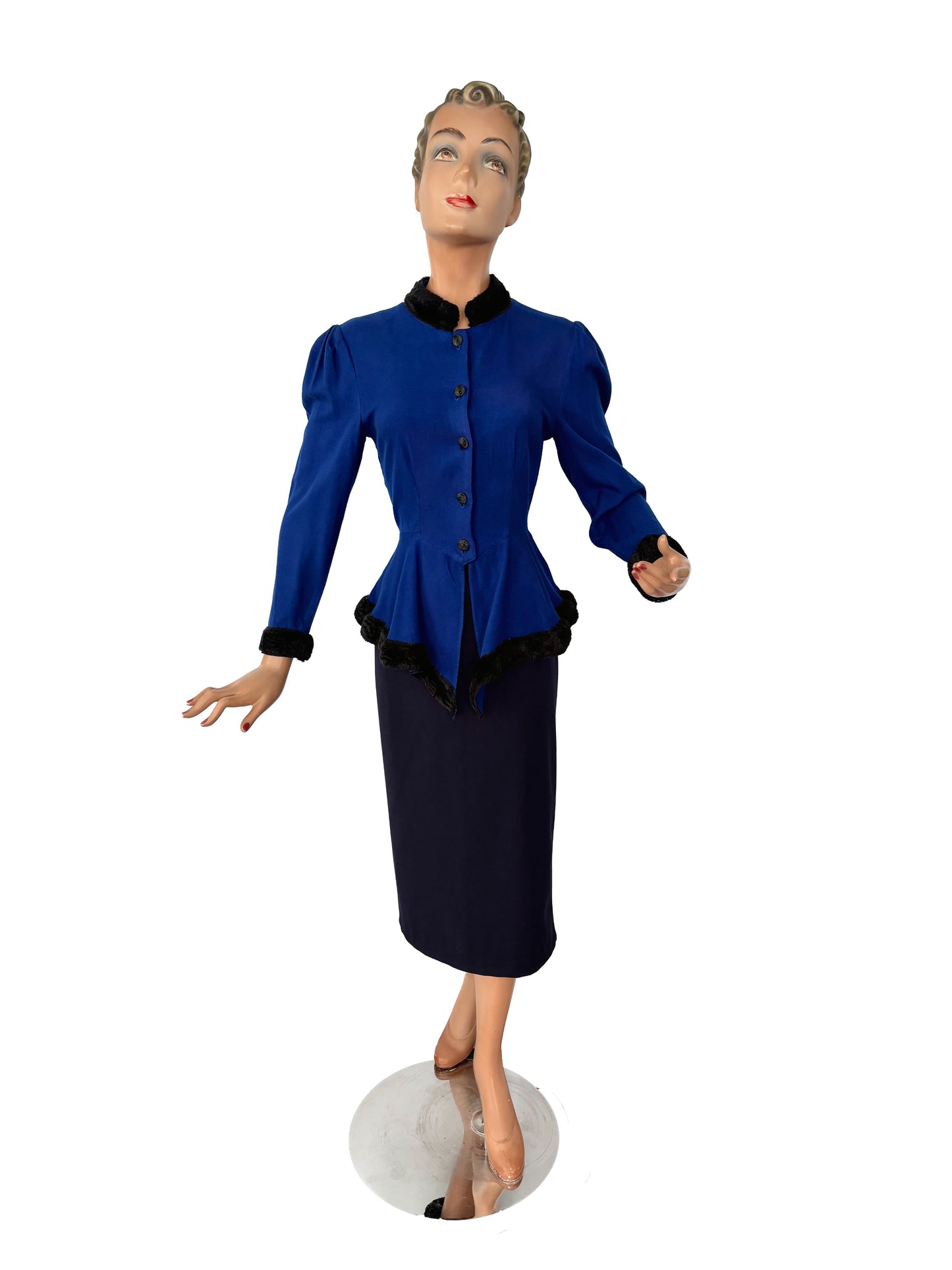 1940s Peplum Blouse Jacket | S/M