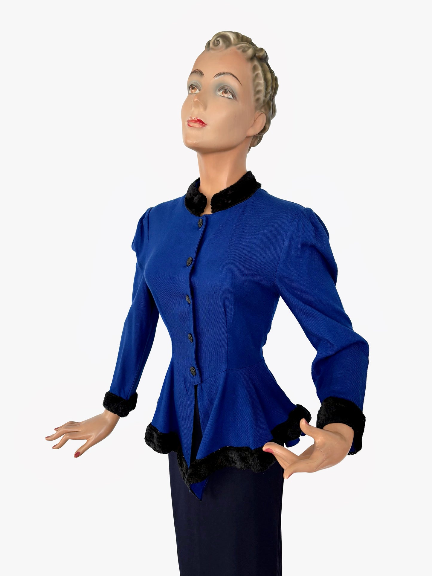 1940s Peplum Blouse Jacket | S/M