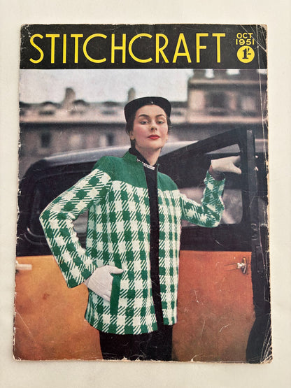 Stitchcraft Magazine October 1951 Crochet Embroidery Patterns