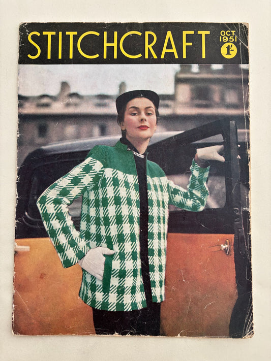 Stitchcraft Magazine October 1951 Crochet Embroidery Patterns