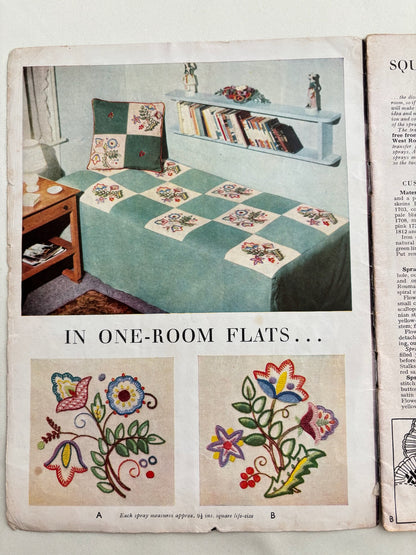 Stitchcraft Magazine October 1951 Crochet Embroidery Patterns