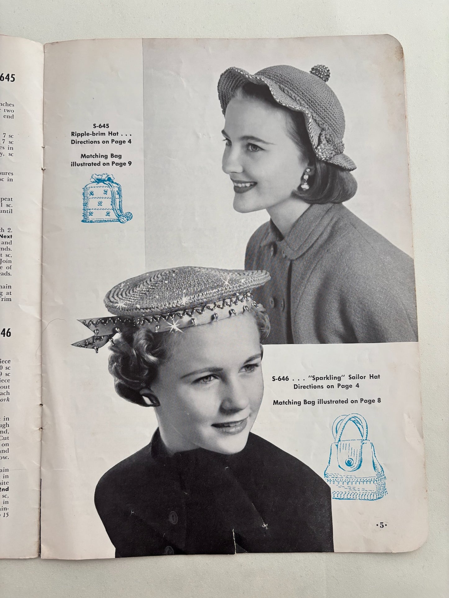 Hats & Bags Book 310 1955 Millinery Handbags Patterns