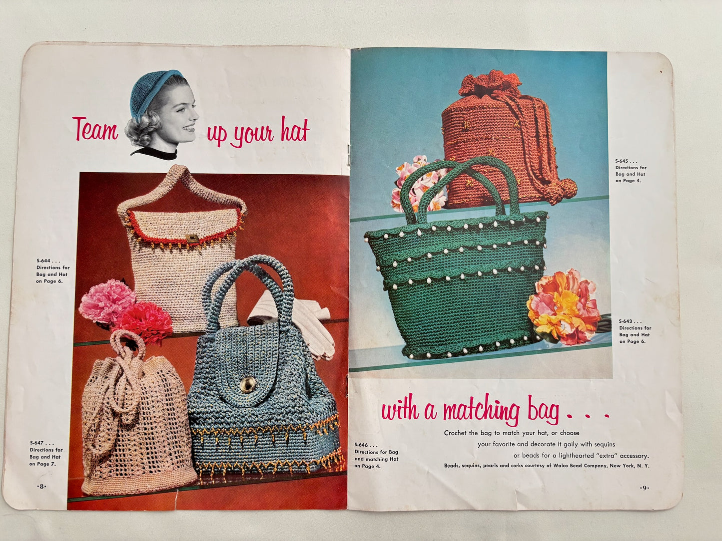 Hats & Bags Book 310 1955 Millinery Handbags Patterns
