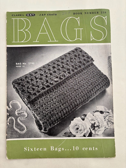 Bags Book Number 228, 1945 Crochet Handbag Patterns