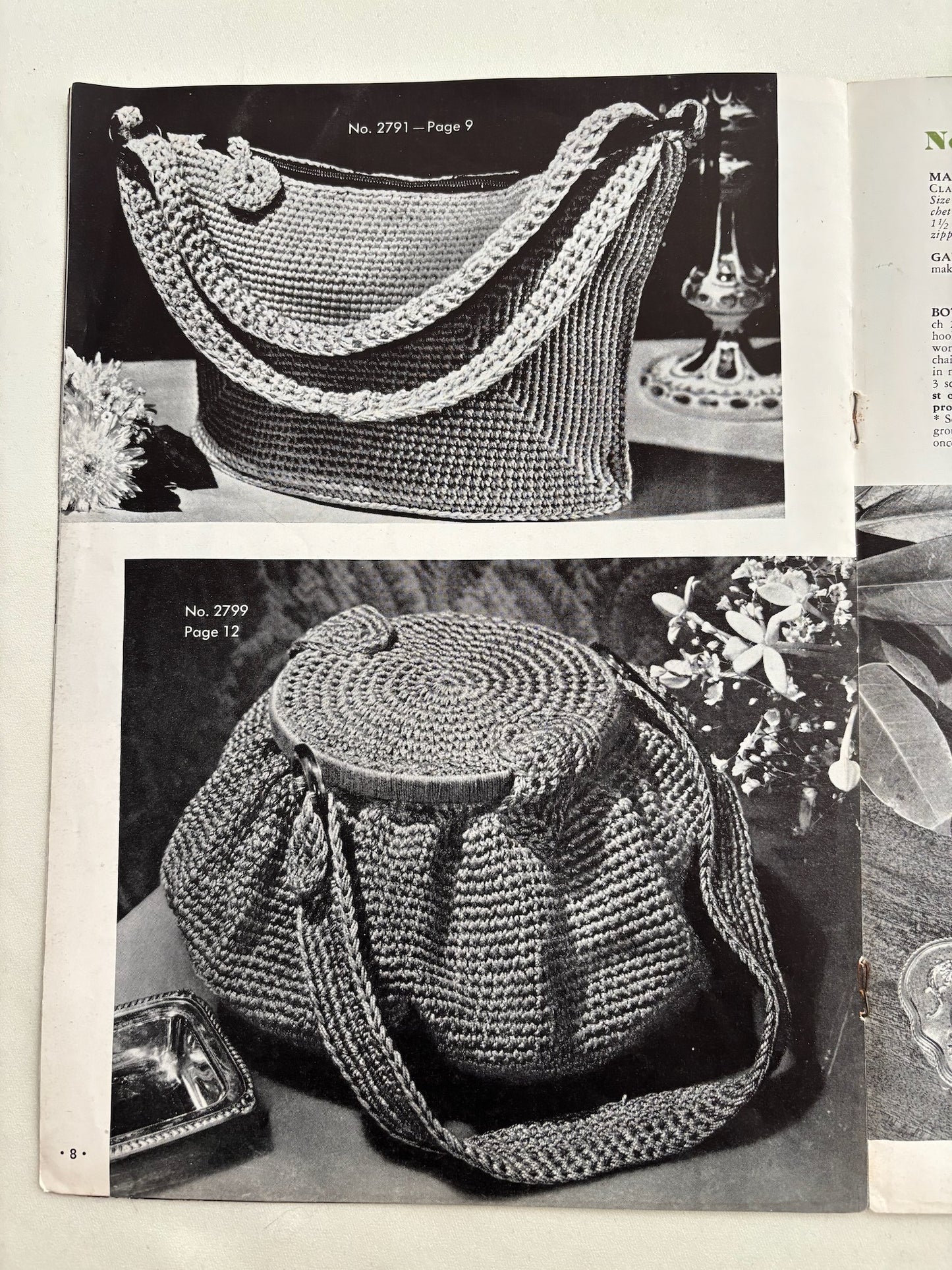 Bags Book Number 228, 1945 Crochet Handbag Patterns