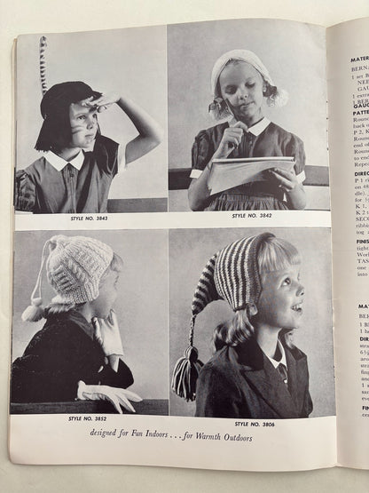 Bernat Gift Bazaar Book 54 1956 Knitting Crochet Patterns