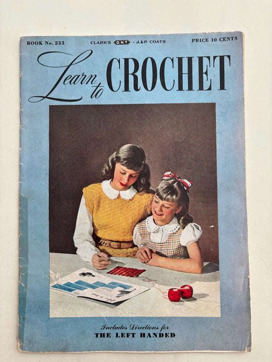 Crochet Instruction Book 1946 Beginner Crochet Patterns