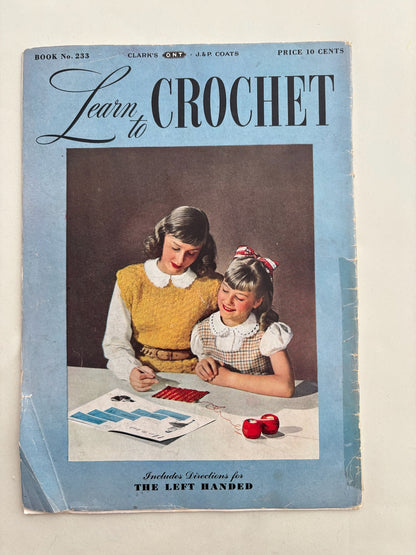 Crochet Instruction Book 1946 Beginner Crochet Patterns