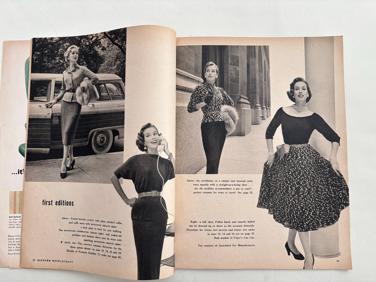 Modern Needlecraft Winter 1955 Knitting Crochet Sewing Patterns