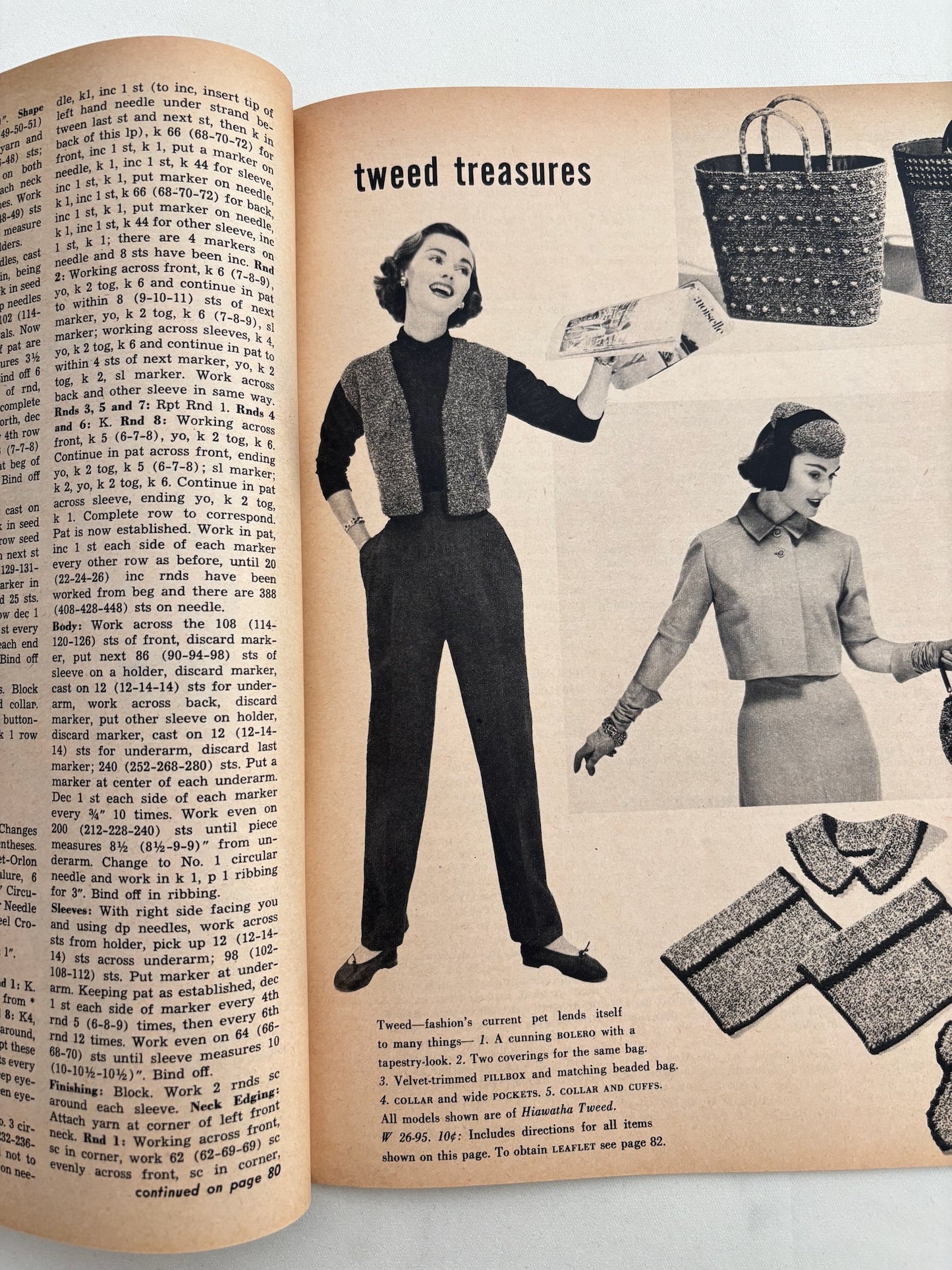 Modern Needlecraft Winter 1955 Knitting Crochet Sewing Patterns