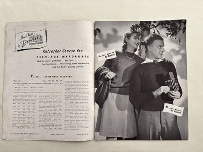 Beehive Book 131 1945 Teen Age Knitting Patterns