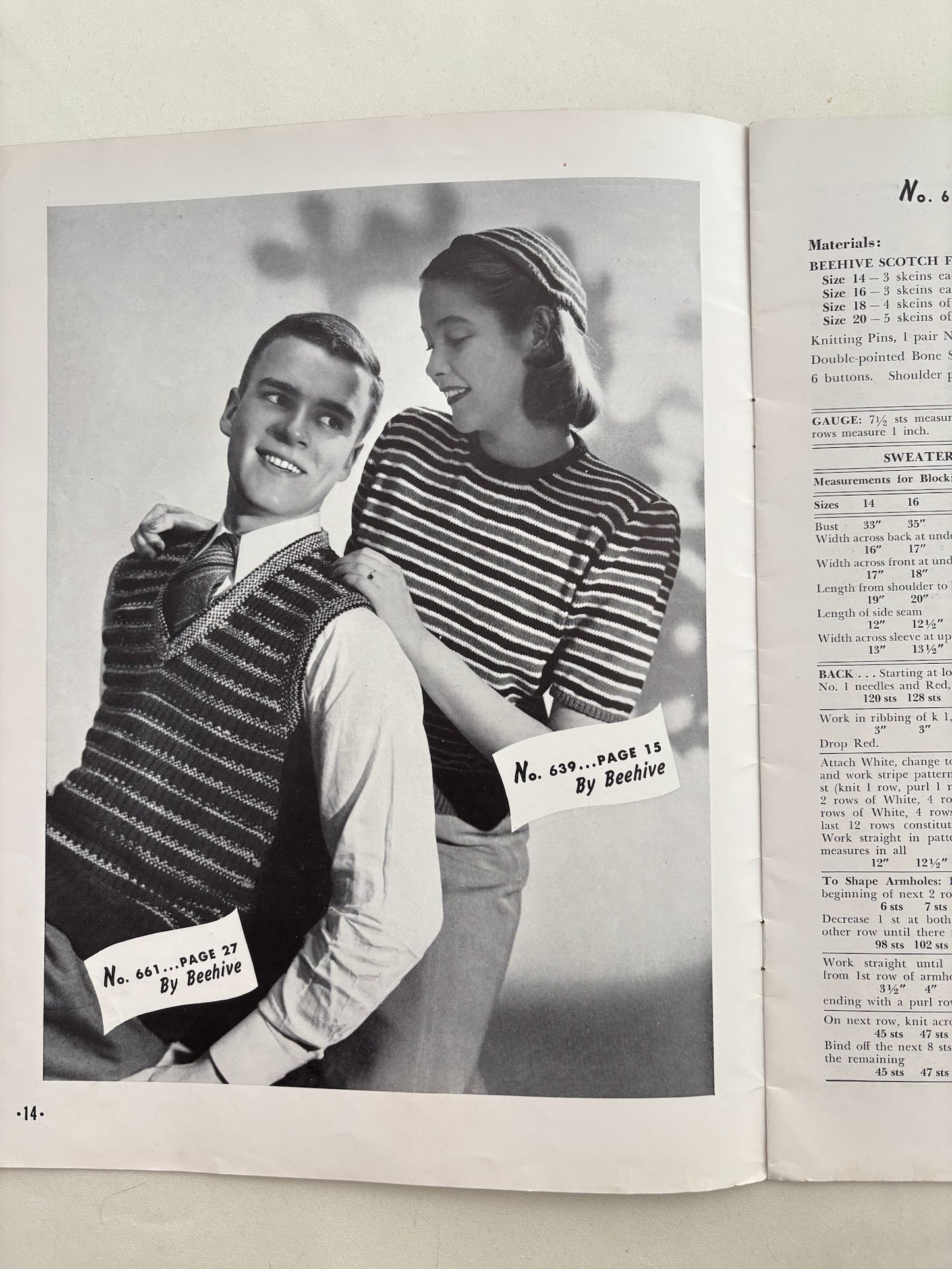 Beehive Book 131 1945 Teen Age Knitting Patterns