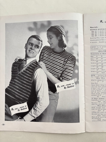 Beehive Book 131 1945 Teen Age Knitting Patterns