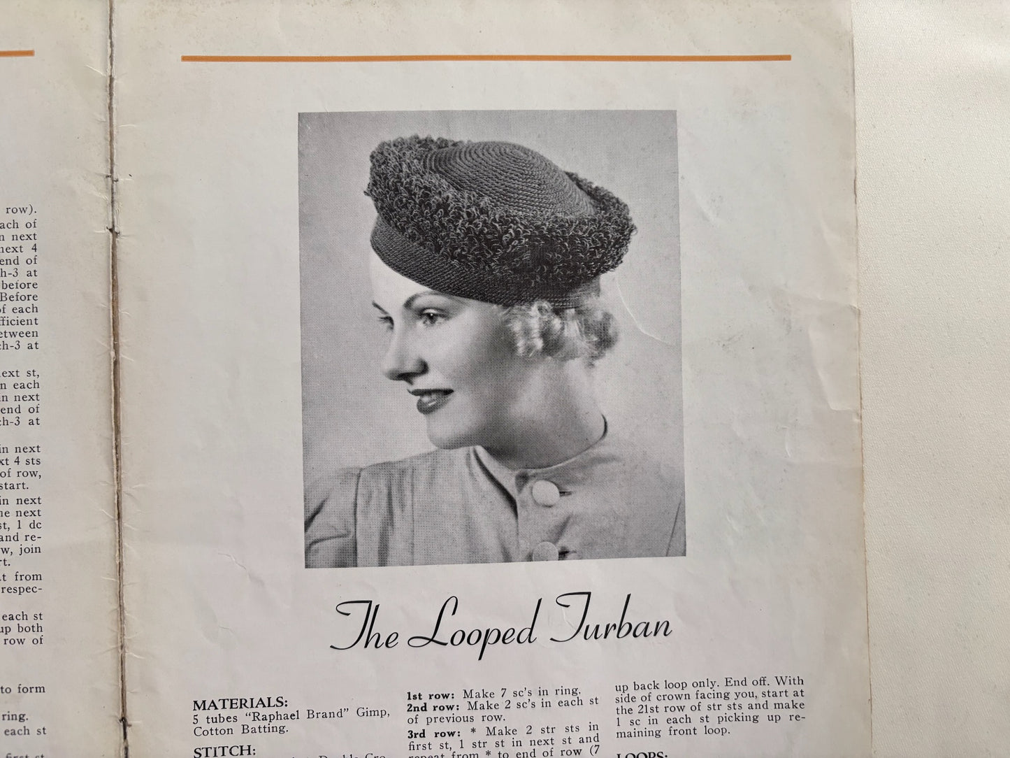 Hats Bags Belts 1938 Crochet with Gimp Pattern Book